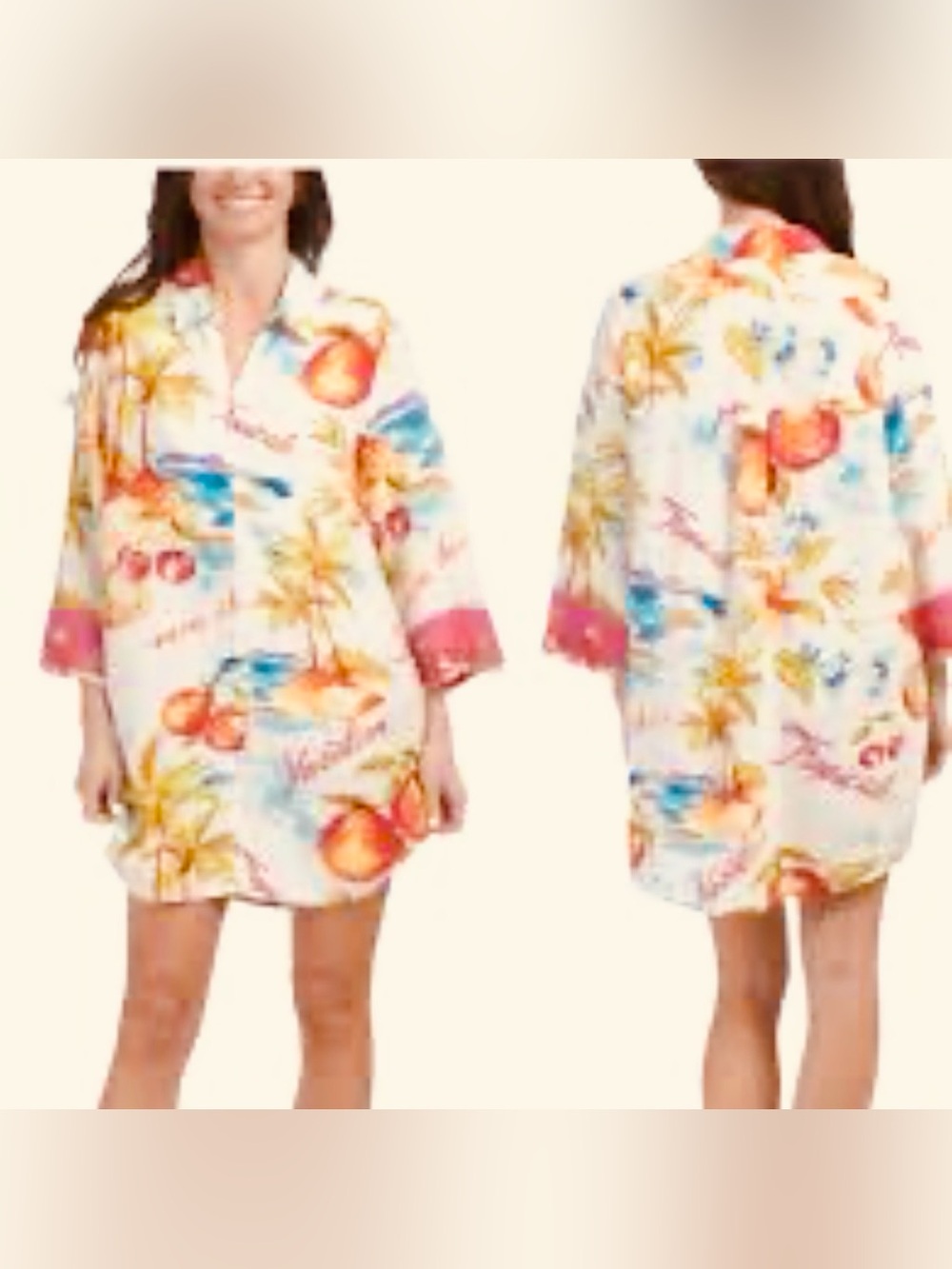 Label of Love  button-front resort dress cover ups sz small